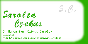 sarolta czekus business card
