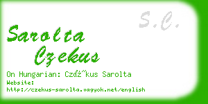 sarolta czekus business card